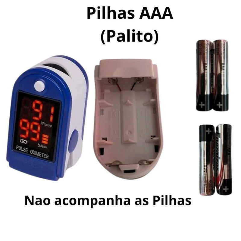 Kit Completo Saúde em Casa: Oxímetro + Aparelho de Pressão de Braço + Termômetro Sem Contato + Case de Proteção com Zíper