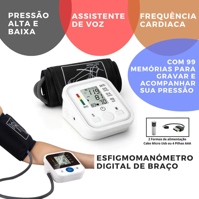 Aparelho Medidor De Pressão Arterial Digital De Braço