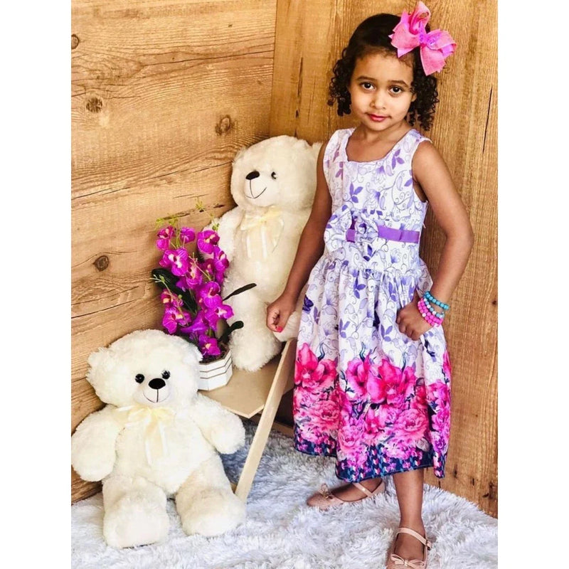 🌼✨ Vestido Infantil Feminino Estampa Floral com Borboletas - Novidades em Promoção! 🌈🦋